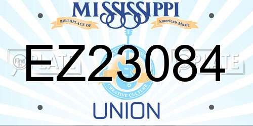 EZ23084 Mississippi License Plate