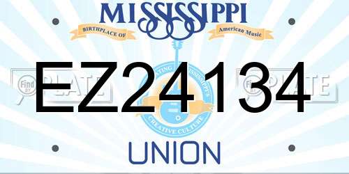 EZ24134 Mississippi License Plate