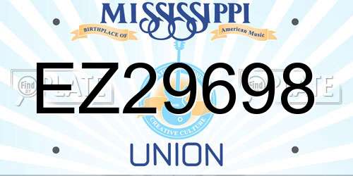 EZ29698 Mississippi License Plate