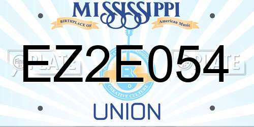 EZ2E054 Mississippi License Plate