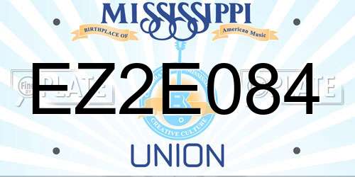 EZ2E084 Mississippi License Plate
