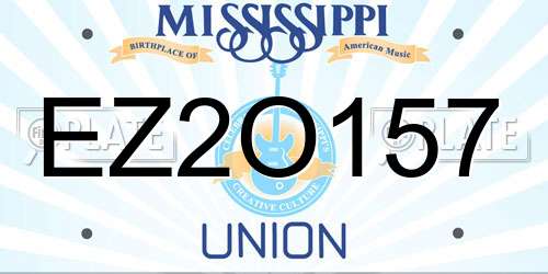 EZ2O157 Mississippi License Plate