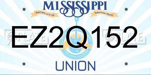EZ2Q152 Mississippi License Plate