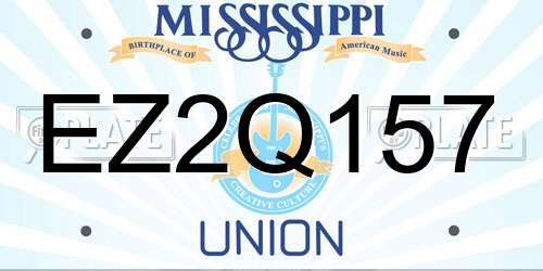 EZ2Q157 Mississippi License Plate
