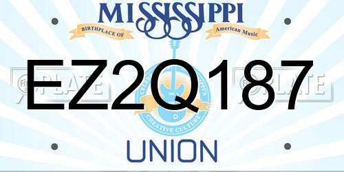 EZ2Q187 Mississippi License Plate
