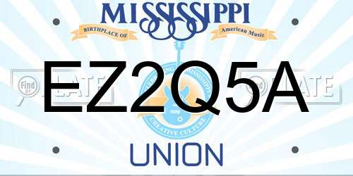 EZ2Q5A Mississippi License Plate
