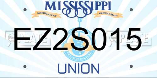 EZ2S015 Mississippi License Plate