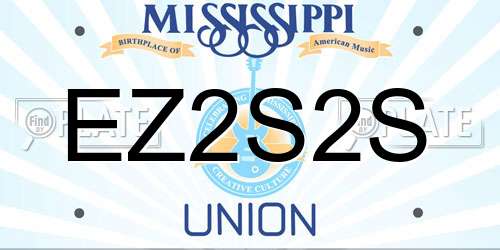 EZ2S2S Mississippi License Plate