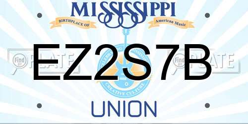 EZ2S7B Mississippi License Plate