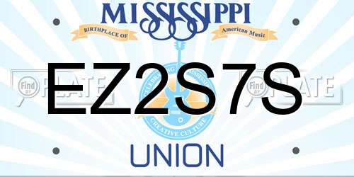 EZ2S7S Mississippi License Plate