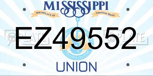 EZ49552 Mississippi License Plate