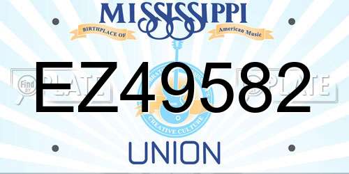 EZ49582 Mississippi License Plate