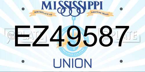 EZ49587 Mississippi License Plate