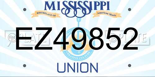 EZ49852 Mississippi License Plate