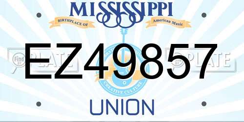 EZ49857 Mississippi License Plate