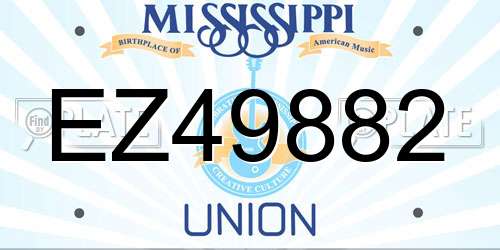 EZ49882 Mississippi License Plate