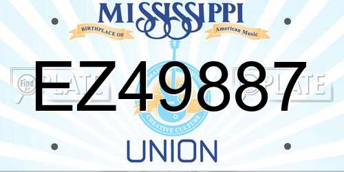 EZ49887 Mississippi License Plate