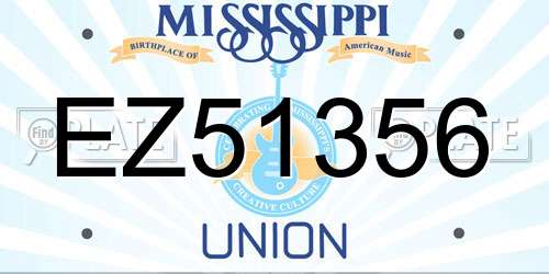 EZ51356 Mississippi License Plate