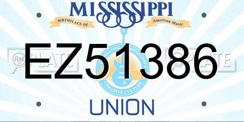 EZ51386 Mississippi License Plate