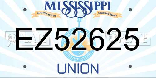 EZ52625 Mississippi License Plate