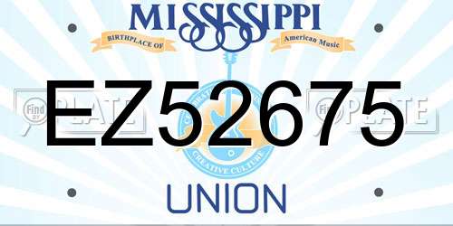 EZ52675 Mississippi License Plate