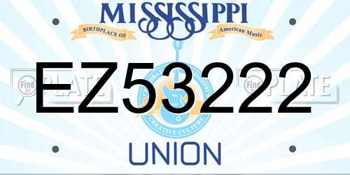 EZ53222 Mississippi License Plate