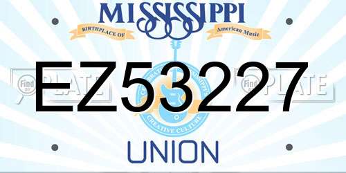EZ53227 Mississippi License Plate