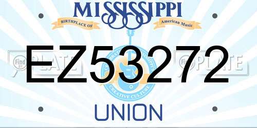 EZ53272 Mississippi License Plate