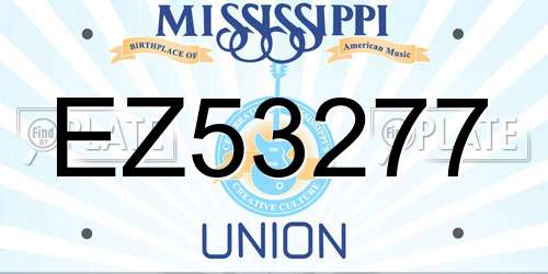 EZ53277 Mississippi License Plate