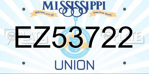 EZ53722 Mississippi License Plate