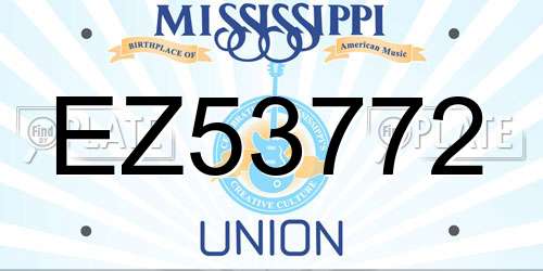 EZ53772 Mississippi License Plate