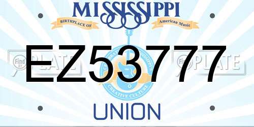 EZ53777 Mississippi License Plate