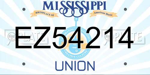 EZ54214 Mississippi License Plate