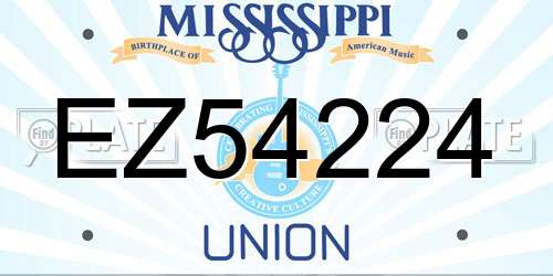 EZ54224 Mississippi License Plate