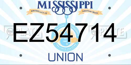 EZ54714 Mississippi License Plate