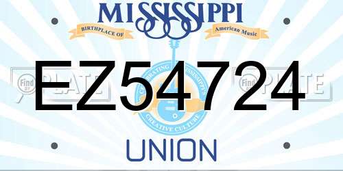 EZ54724 Mississippi License Plate