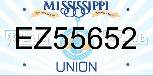 EZ55652 Mississippi License Plate