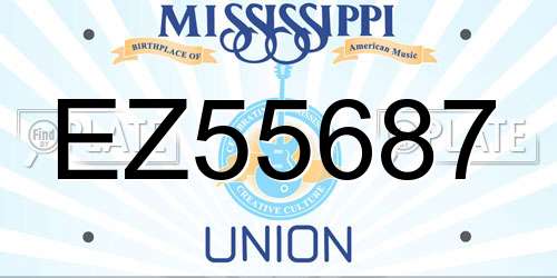 EZ55687 Mississippi License Plate