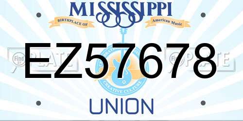 EZ57678 Mississippi License Plate