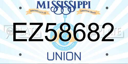 EZ58682 Mississippi License Plate