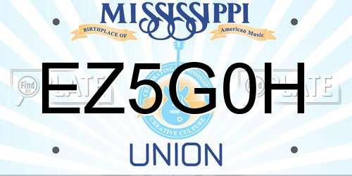 EZ5G0H Mississippi License Plate