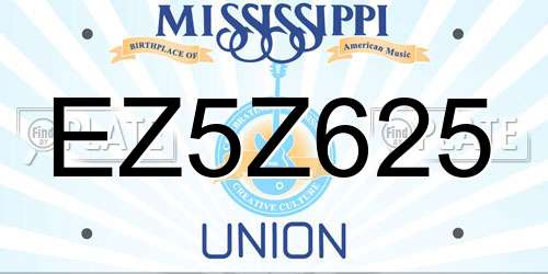 EZ5Z625 Mississippi License Plate