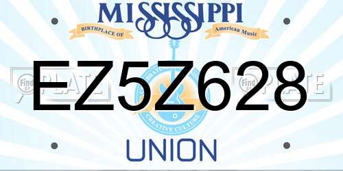 EZ5Z628 Mississippi License Plate