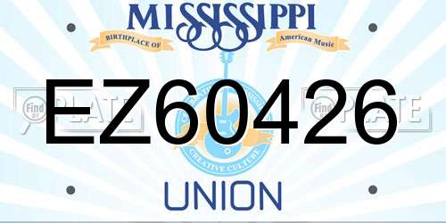 EZ60426 Mississippi License Plate