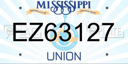 EZ63127 Mississippi License Plate