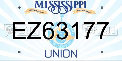 EZ63177 Mississippi License Plate