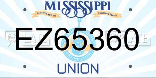 EZ65360 Mississippi License Plate