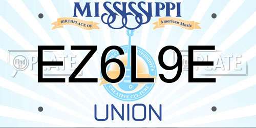 EZ6L9E Mississippi License Plate
