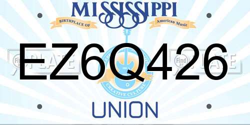EZ6Q426 Mississippi License Plate