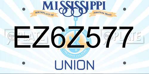 EZ6Z577 Mississippi License Plate